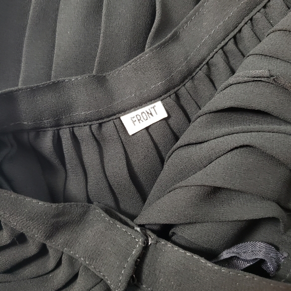 Vintage Made To Order Silk Chiffon Knife Pleat Skirt Sheer Classic Old Money 2/4 - Picture 5 of 10